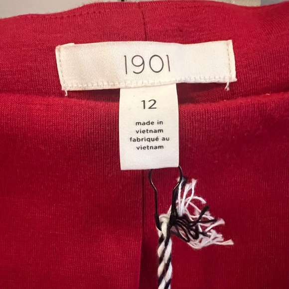 1901 | NWT Red Pleated Midi Skirt | 12 - Picture 3 of 7